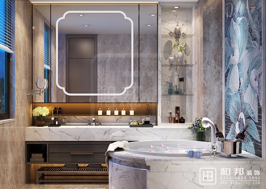 如何创意设计别墅里的卫浴镜？
